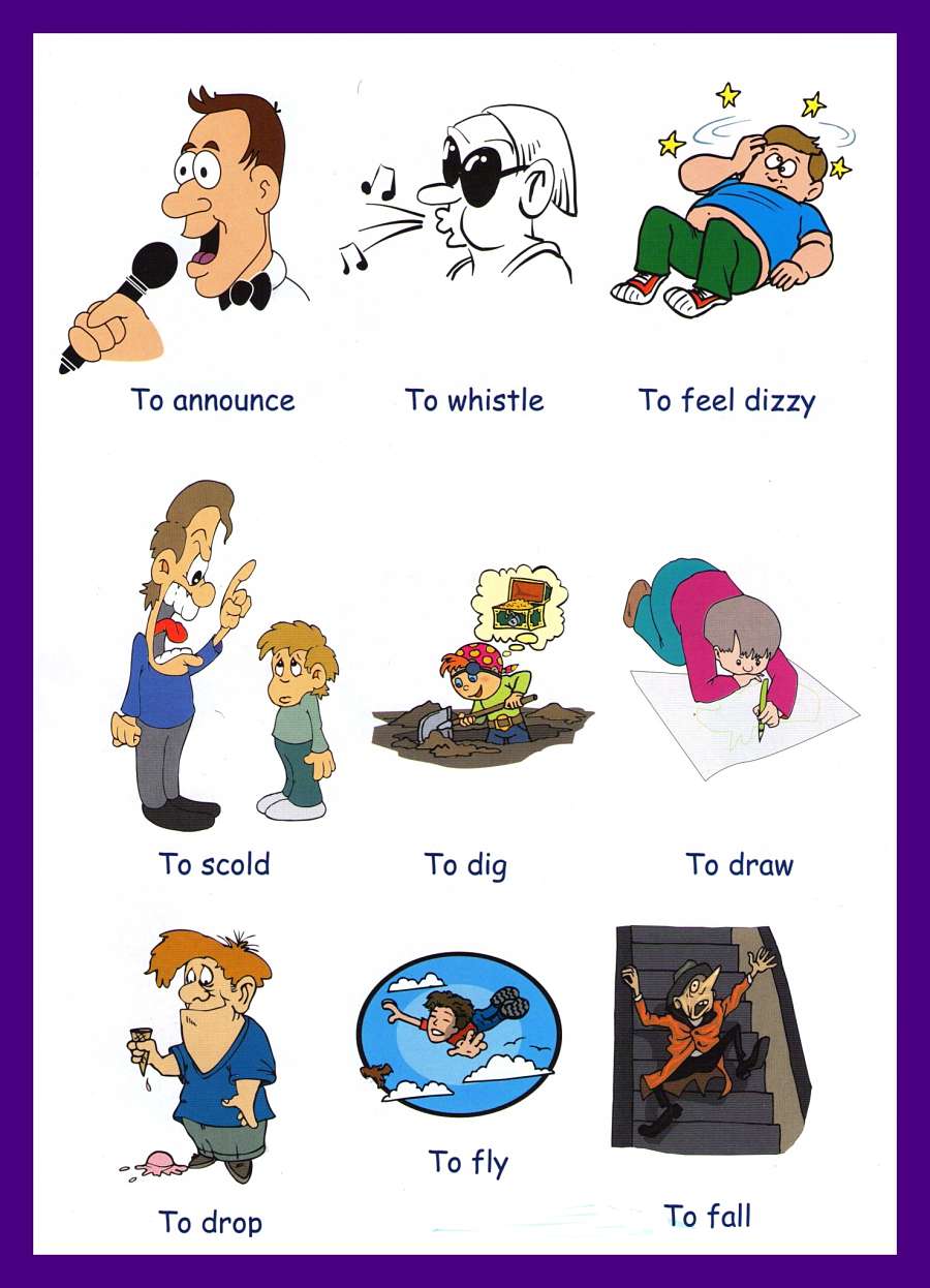 Verbs Pictures To Download And Print