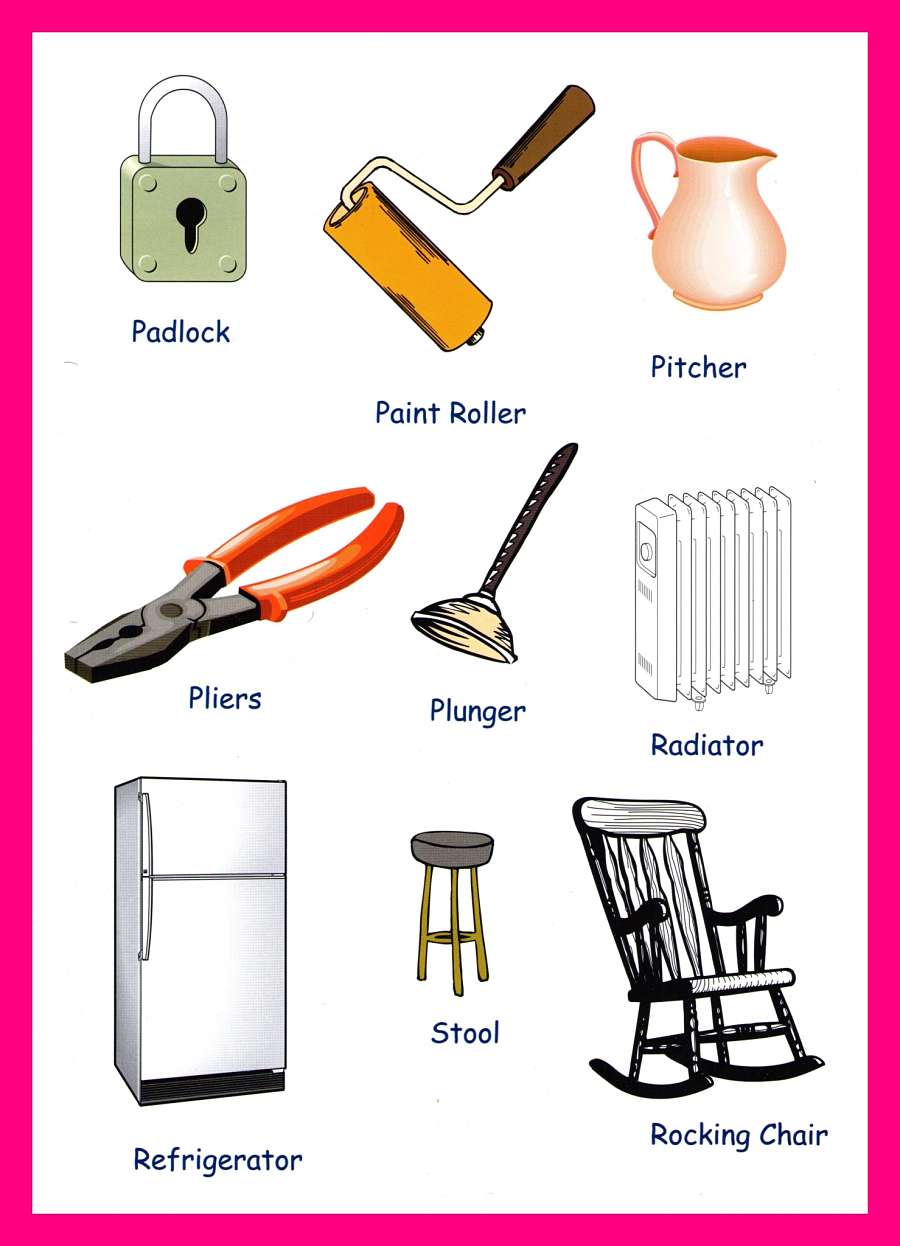 Furniture Names & Household Items Vocabulary. 