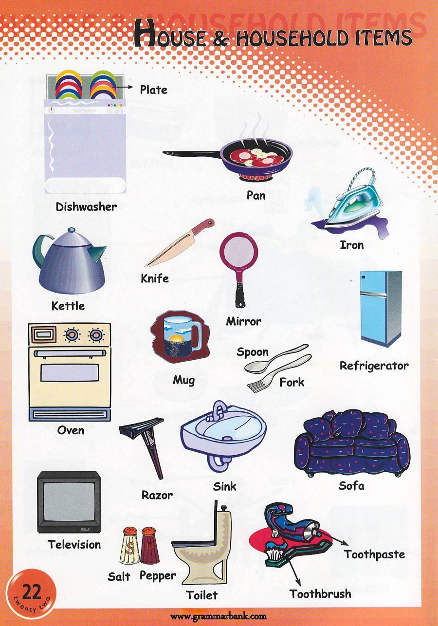 household items list