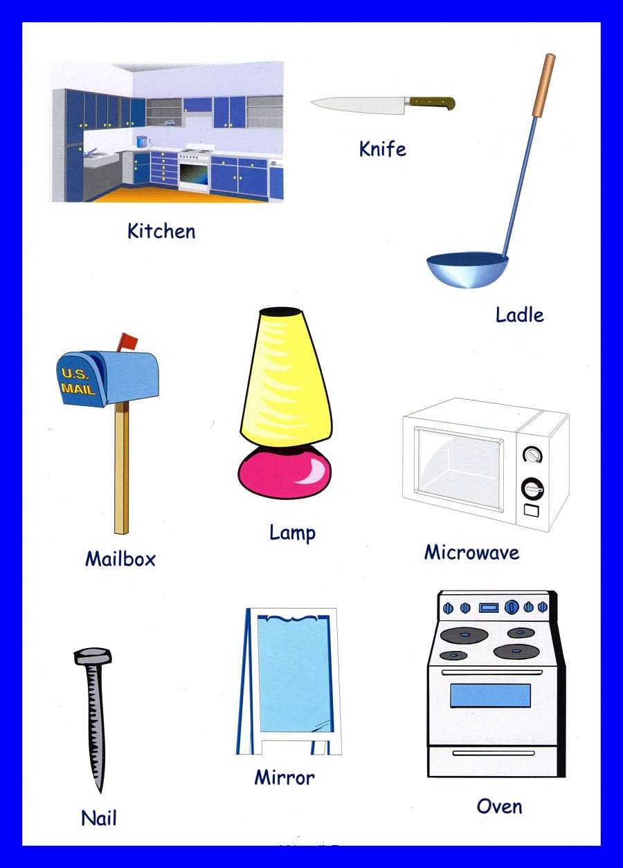 worksheets pdf for preschool reading For Vocabulary Kids Items Household